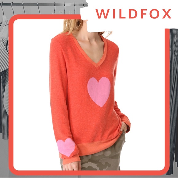 Wildfox Sweaters - ♥️ NWT WILDFOX Happy Heart Baggy Beach Jumper